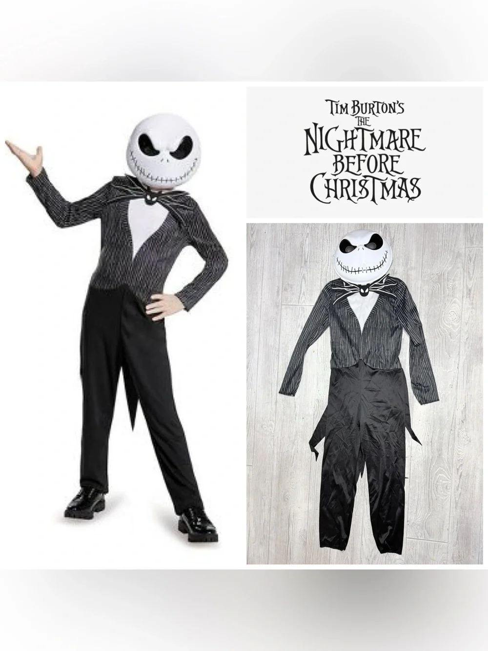 Disney the Nightmare Before Christmas Jack Skellington Halloween costume 7-8